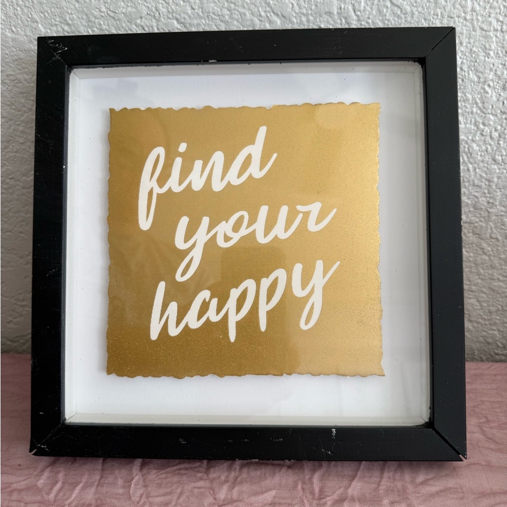 T.J.Maxx Gold and White Motivational Wall Art